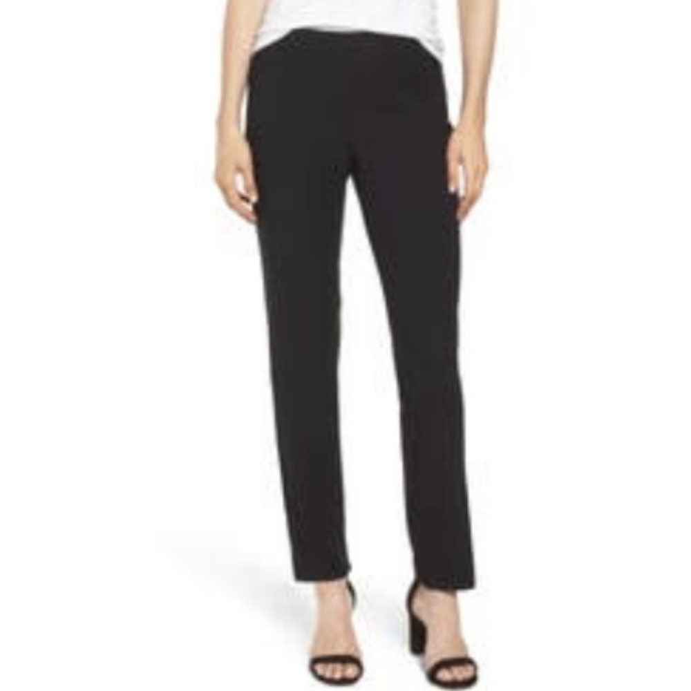 Nic+Zoe Wonderstretch Straight Leg Pants Black Onyx Size 6